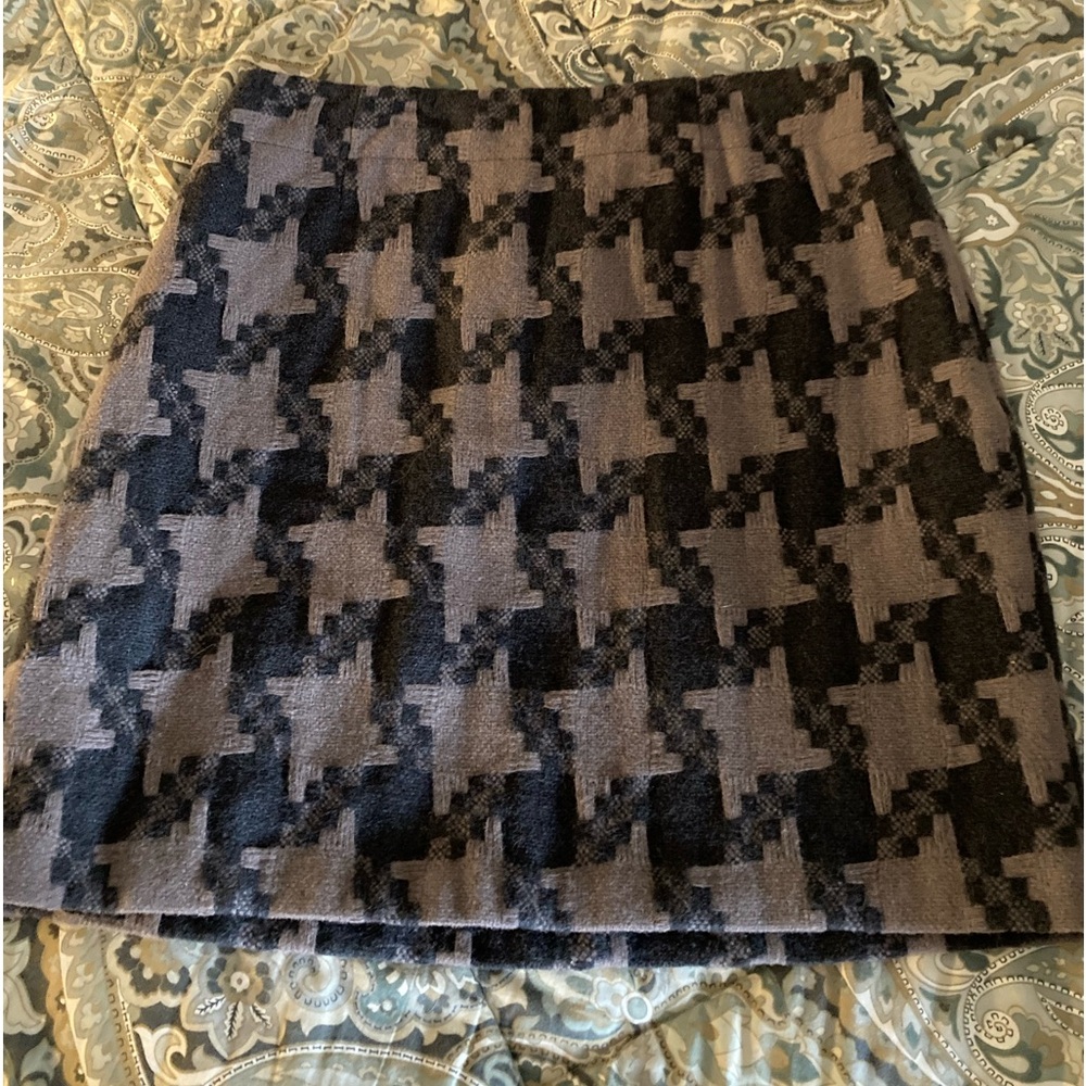 Gorgeous Boden Sz US6R grey/black wool skirt